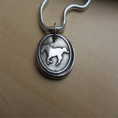 Sterling Silver Horse Pendant Necklace