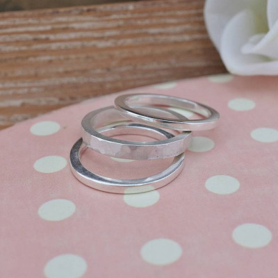 Sterling Silver Stackable Statement Rings