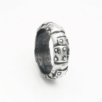 Sterling Silver Steampunk Wedding Ring