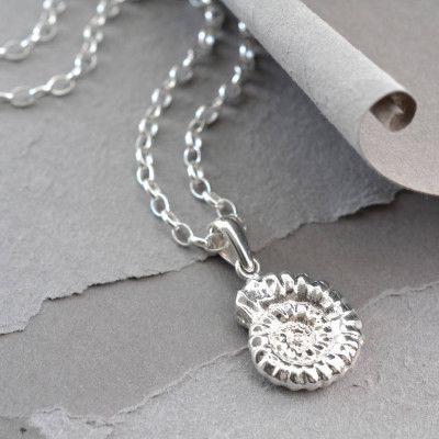 Sterling Silver Ammonite Necklace