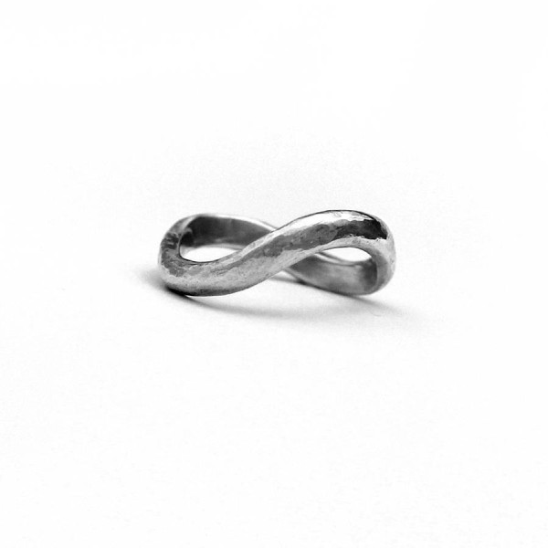 Sterling Silver Infinity Band Ring for Weddings