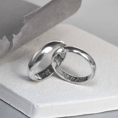 Sterling Silver Personalised Hidden Message Ring