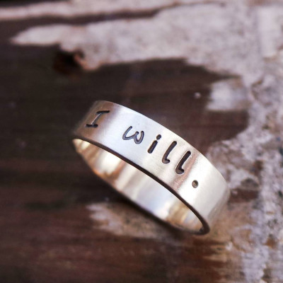 Custom Silver Engraved Name Ring"