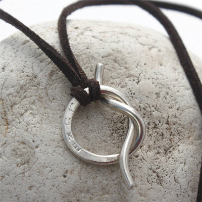 Personalised Unisex Silver Knot Necklace - By The Name Necklace;