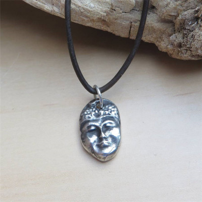 Silver Sage Statement Pendant Necklace