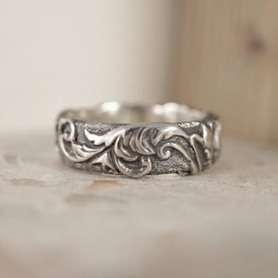 Victorian Scroll Ring - By The Name Necklace;