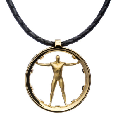 Stylish Vitruvian Man Necklace: Ideal Gift for Art Fans