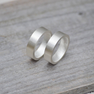 Custom Silver Wedding Ring With Personalization