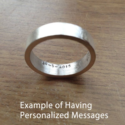 Custom Silver Wedding Ring With Personalization