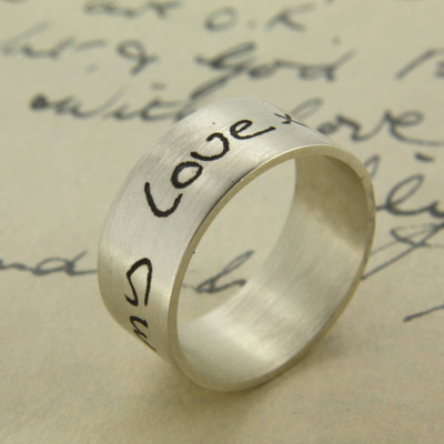 Your Own Handwriting Personalised Ring - By The Name Necklace;