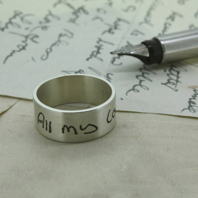 Personalised Ring with Custom Handwriting Engraving