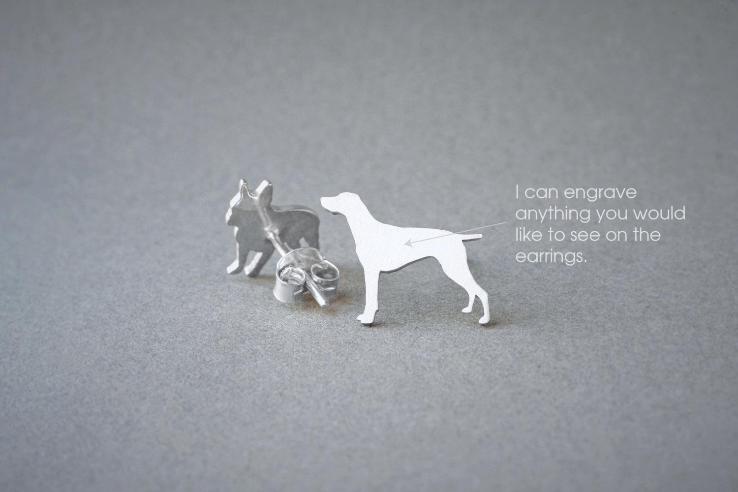 Handcrafted Dog Breed Earrings - Pointer Dog Earrings - German Pointer Jewellery - Dog Jewellery Gift