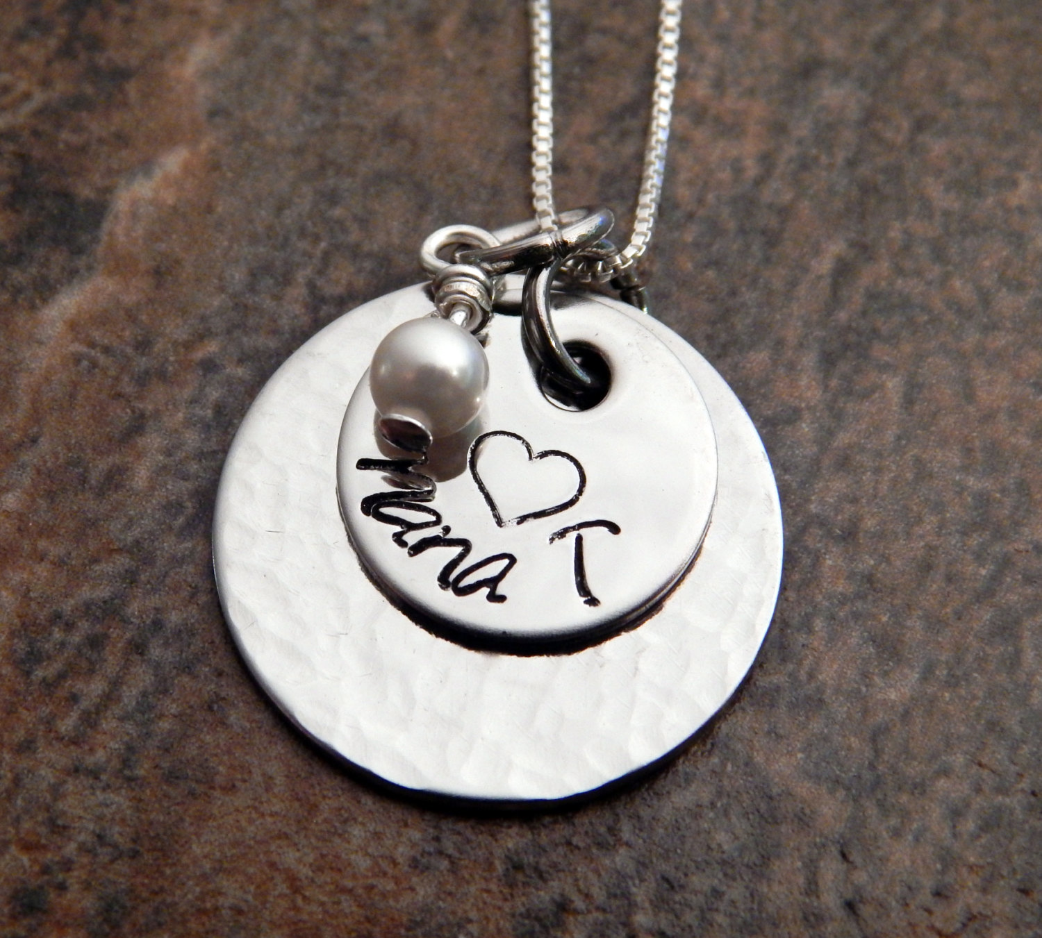 Personalised Hand Stamped Name Necklace - Christmas, Birthday, Graduation & Anniversary Gift for Mom, Wife