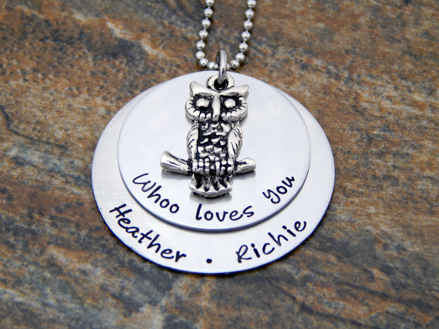 Customised Name Necklace with Owl Charm - Perfect Birthday or Christmas Gift for Her Mom