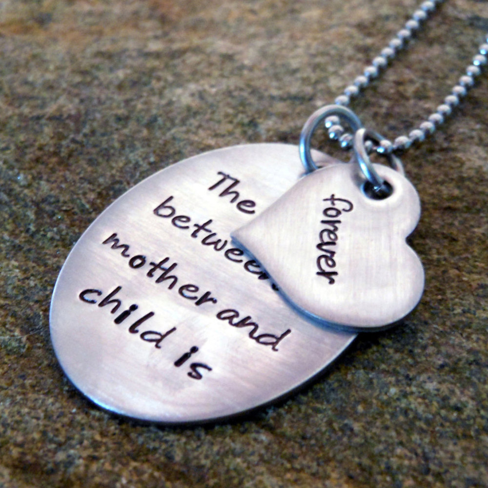 Personalised Hand Stamped Mother's Necklace - Perfect Christmas or Birthday Gift to Show Your Love