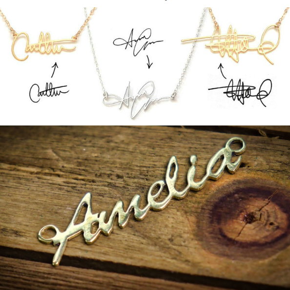 name necklace ordering process