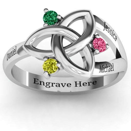 Sterling Silver Celtic Knot Ring with Siobhán Design