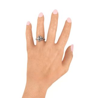 Sterling Silver Celtic Knot Design Women's Ring