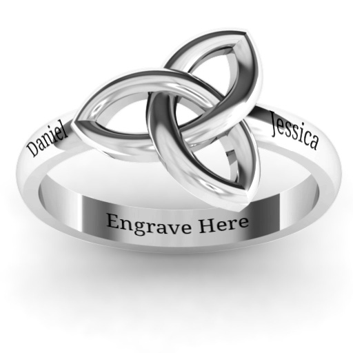 Sterling Silver Celtic Knot Design Women's Ring