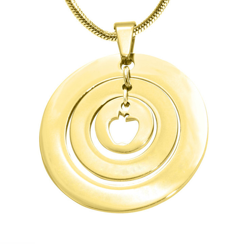 18ct Gold Plated Personalised 'Circles of Love' Necklace Gift for Teacher