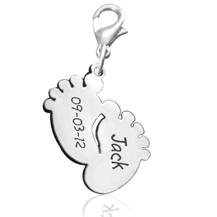Custom 12mm Foot Charm with Clasp