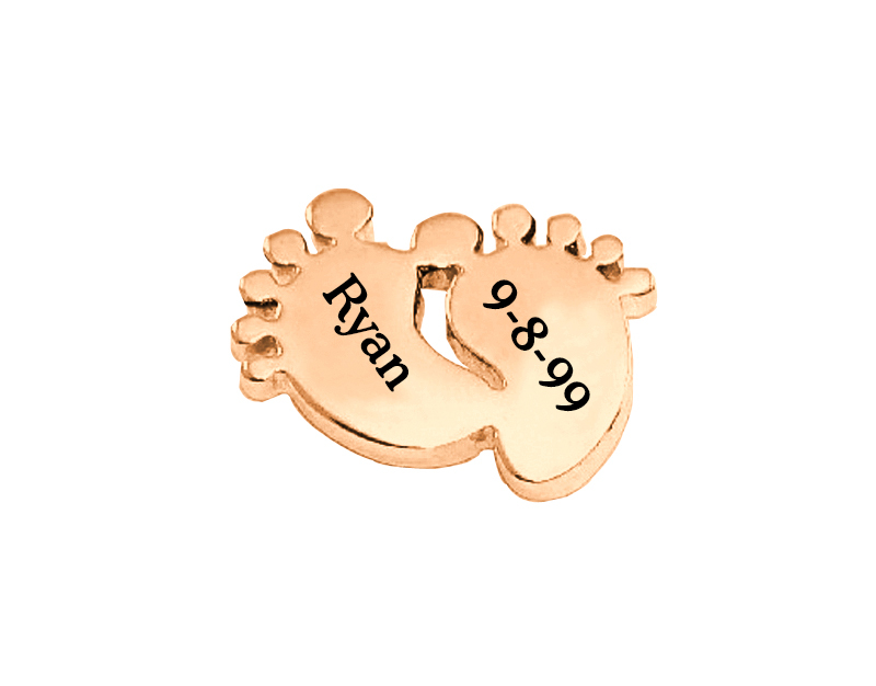 Customisable Dream Locket with Personalised Feet Charm