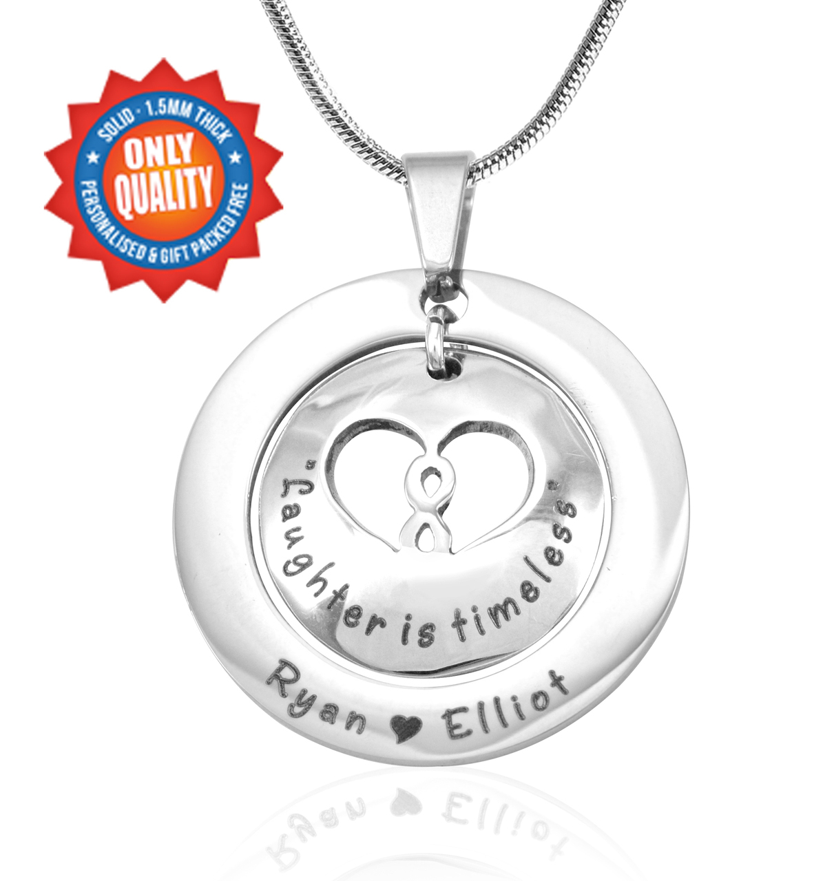 Customizeable Infinity Symbol Pendant in Sterling Silver