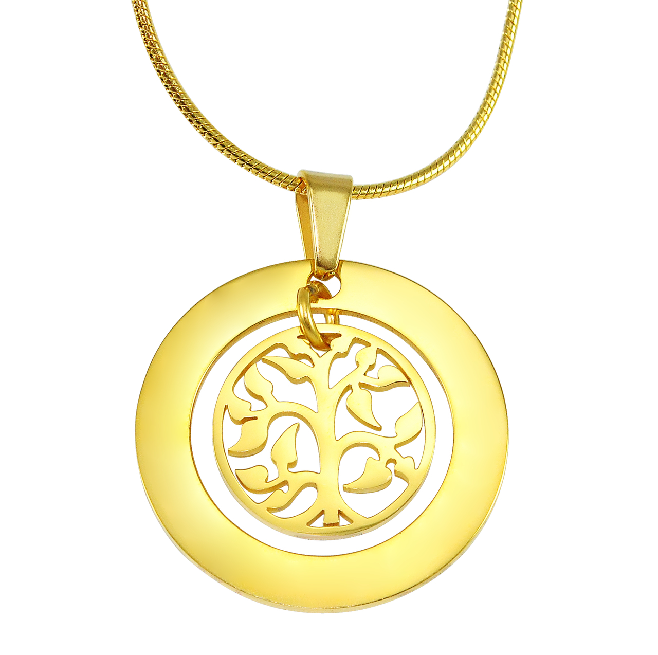 Personalised Family Tree Necklace - 18ct Gold Plated