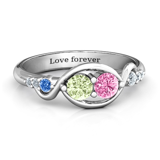 Beautiful Two Stone Classic Curves Ring