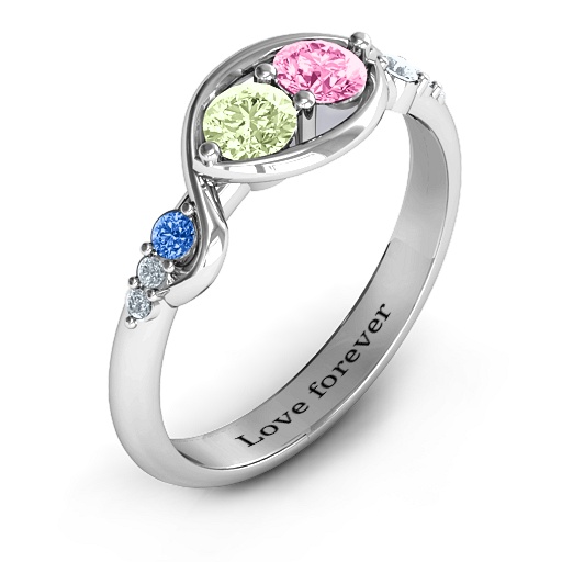 Beautiful Two Stone Classic Curves Ring