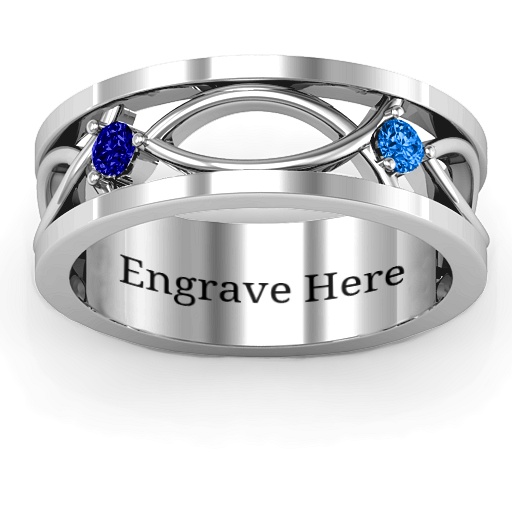 Mens Classic Fish Design Ring