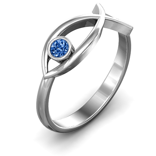 Sterling Silver Classic Fish-Shaped Ring