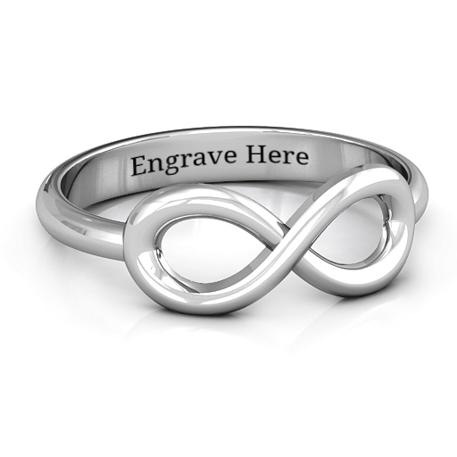 Sterling Silver Classic Ring with Infinity Design