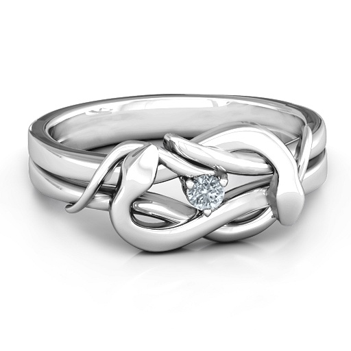 Sterling Silver Snake Knot Ring for Fans of Snake-Themed Jewellery