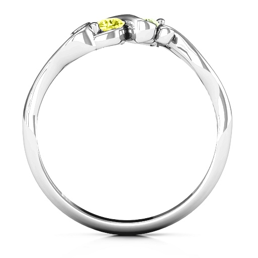 Birthstone Ring with Swirling Design
