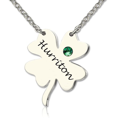 Sterling Silver Shamrocks Necklace Good Luck Charm Clover
