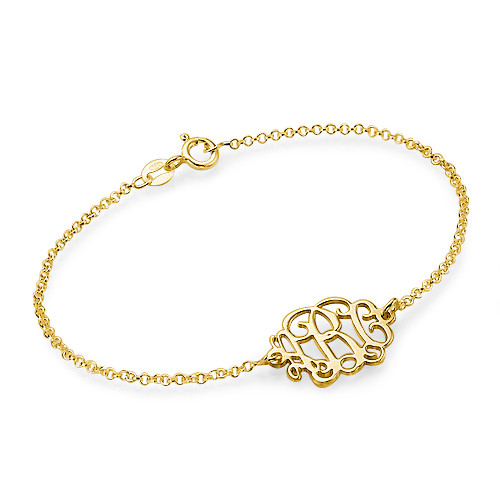 Personalised 18k Gold Plated Silver Monogram Bracelet/Anklet
