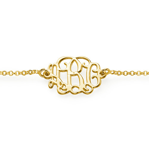 Personalised 18k Gold Plated Silver Monogram Bracelet/Anklet