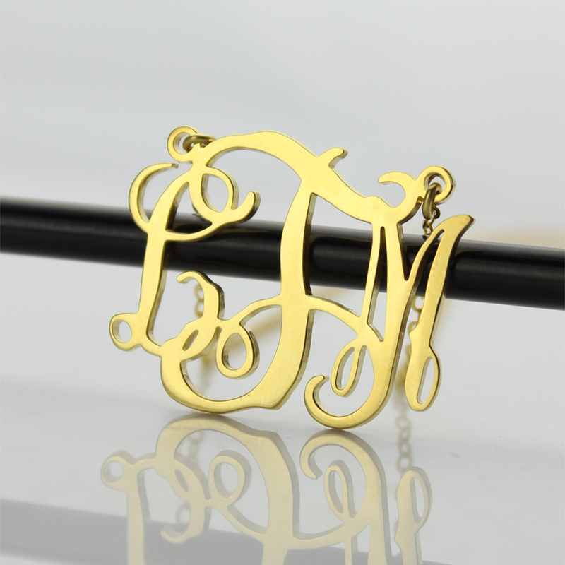 18ct Gold Plated Taylor Swift Monogram Cut Out Necklace