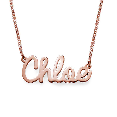 Customisable Name Pendant in Silver, Gold, or Rose Gold