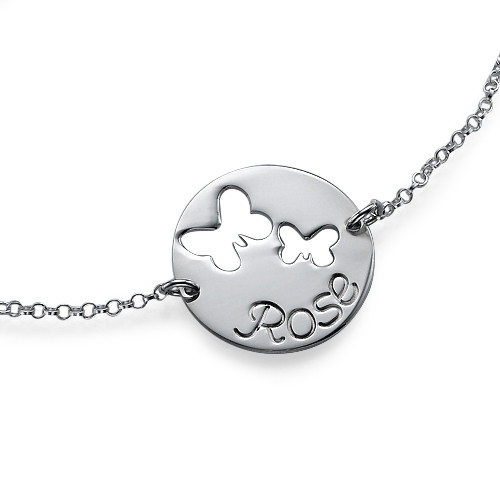 Silver Butterfly Cut Out Bracelet Anklet Jewellery