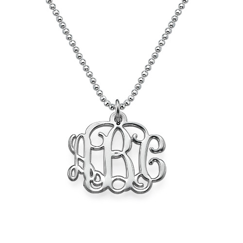 Personalised Silver Mini Monogram Necklace