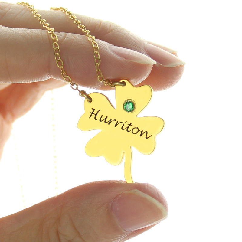 18ct Gold Plated Clover Necklace - Good Luck Jewellery