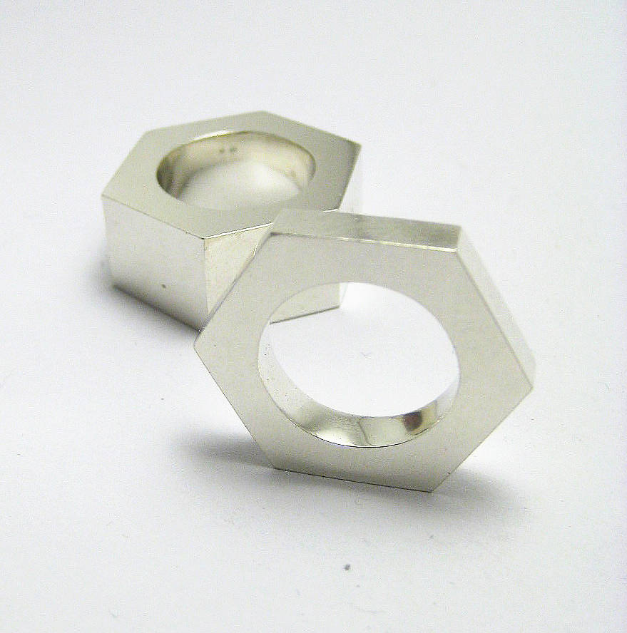Silver Plated Nut Ring Jewellery Accessory