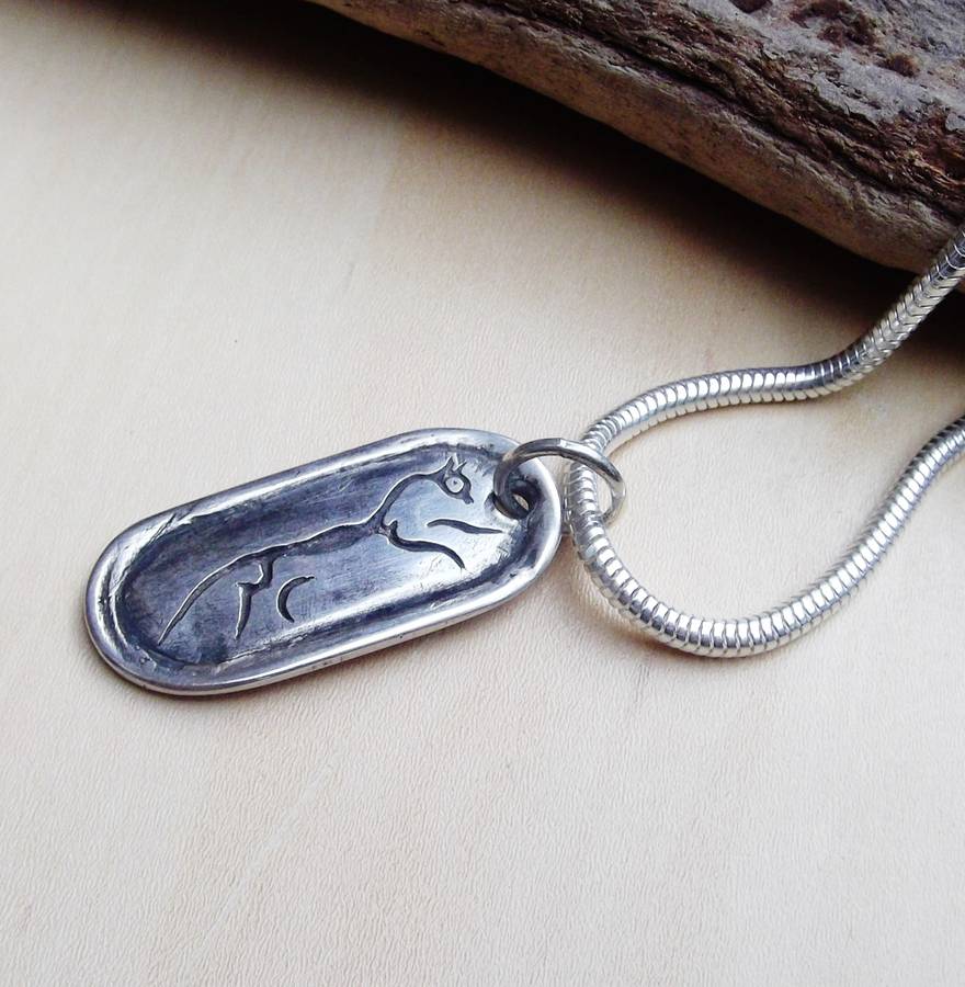 Sterling Silver Uffington Horse Pendant Necklace