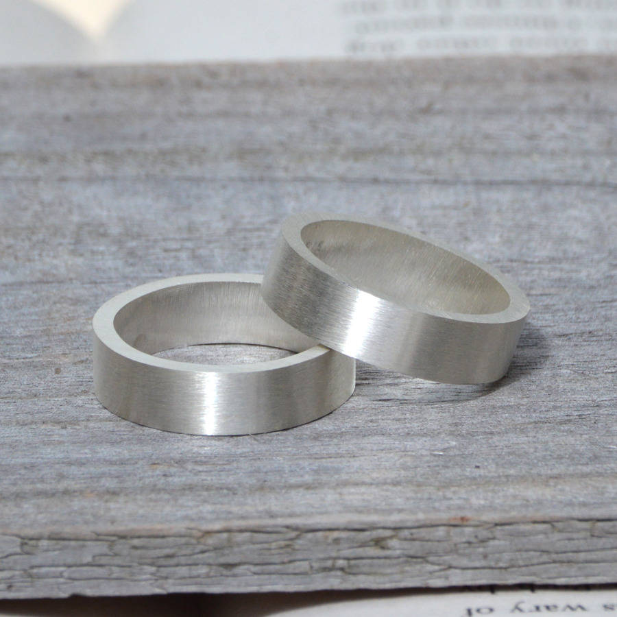 Custom Silver Wedding Ring With Personalization